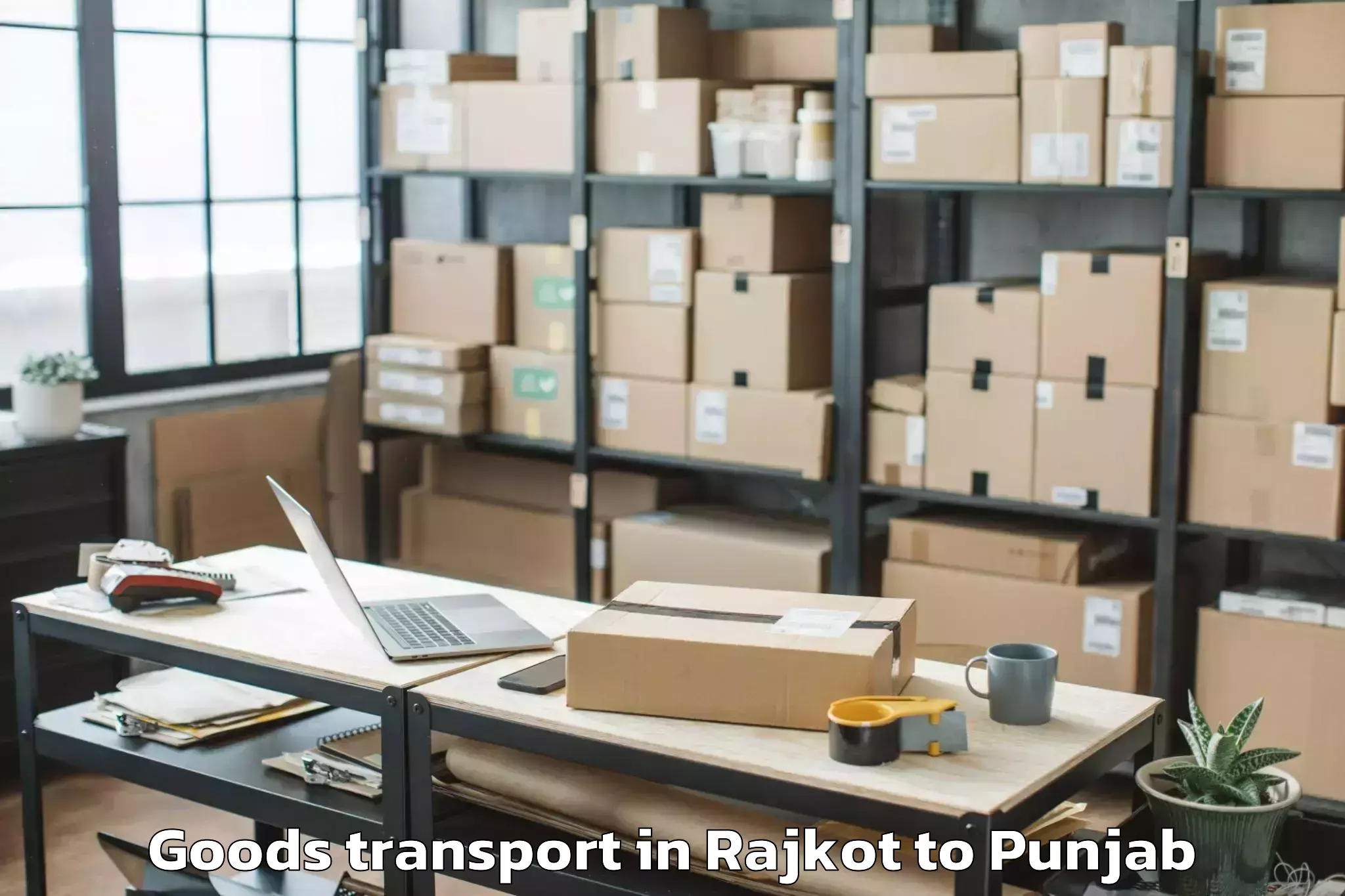 Affordable Rajkot to Qadian Goods Transport